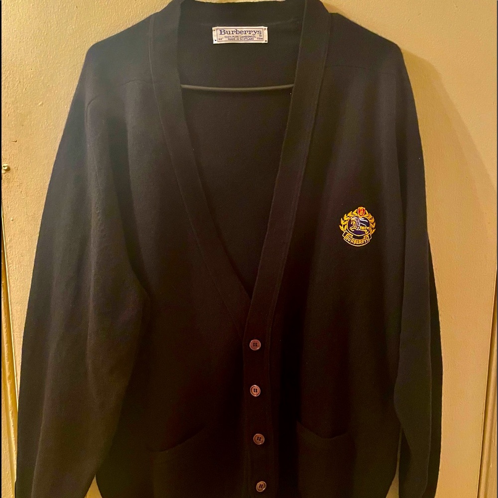 Vintage Burberrys Cardigan- Made in Scotland